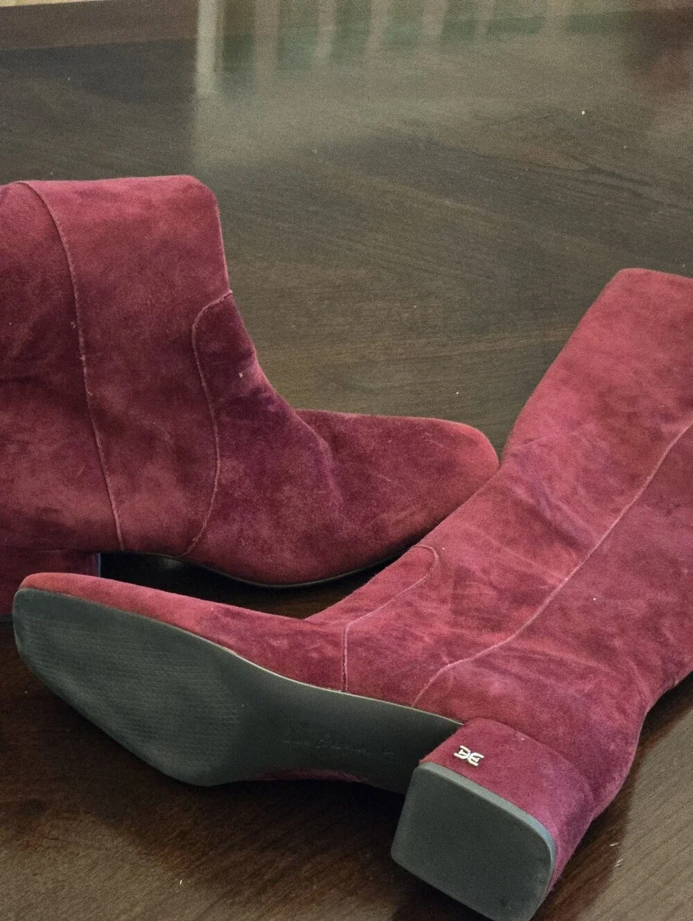 Sam Edelman Over-the-Knee Suede Boots in Wine